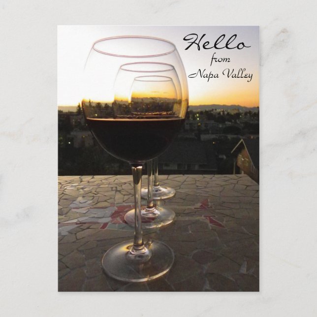Cartão Postal Olá Do Cartão-Postal Do Vale Napa! (Frente)