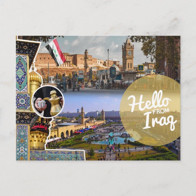 Cartão Postal Olá Do Iraque (Frente)