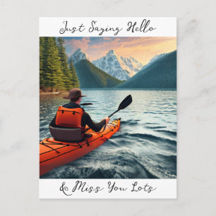 Cartão Postal Olá e Sinto Saudades   Mantendo Contato