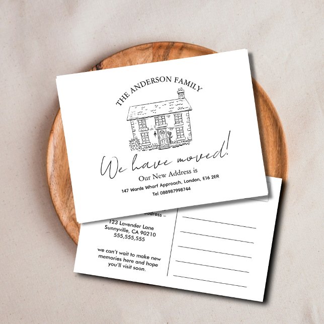 Cartão Postal Olá, editável Somos novos na foto do bairro (Criador carregado)