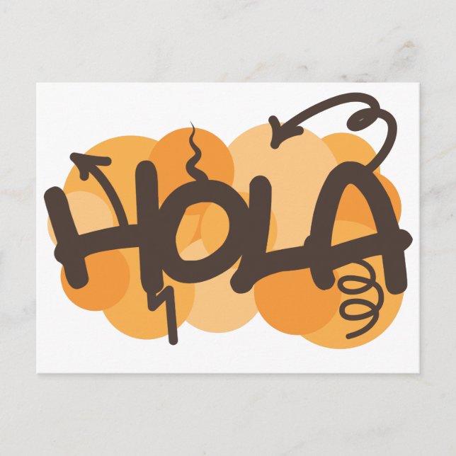 Cartão Postal Olá em espanhol (Frente)