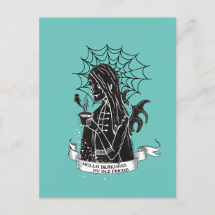 Cartão Postal Olá Gótico de Vampiro Escuro com T-Shirt Café Pret