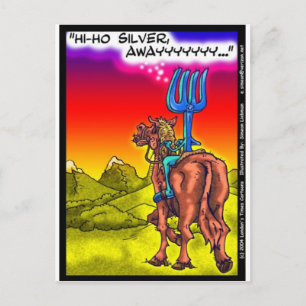 Cartão Postal Olá Ho Silver? Diversão Presentes de desenho Paród
