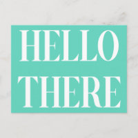 Olá, lá, Design de tipografia em Mint Green