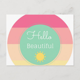 Cartão Postal Olá linda