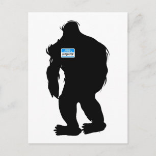 Cartão Postal Olá, Meu Nome É Sasquatch