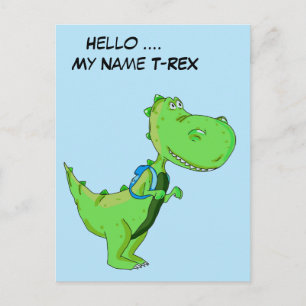 Cartão Postal Olá Meu Nome TRex