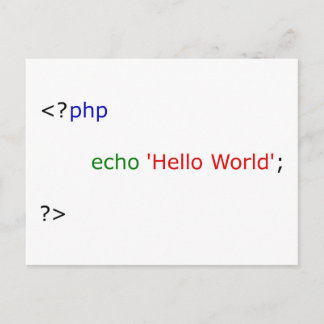 Cartão Postal olá mundo