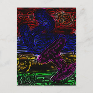 Cartão Postal Olá Neon