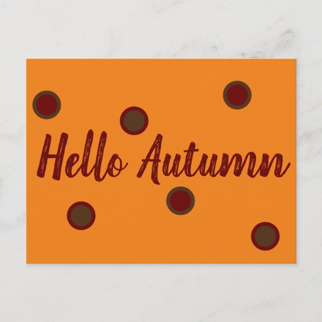 Cartão Postal Olá outono (Frente)