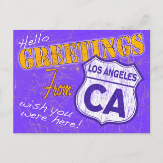 Cartão Postal "Olá, Saudações De Los Angeles, Califórnia"