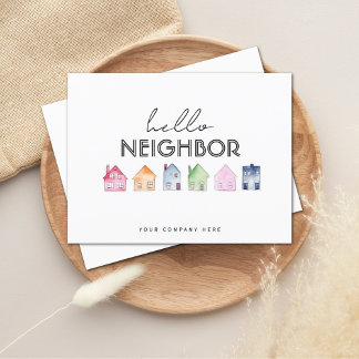 Cartão Postal Olá Vizinho, Casas Coloridas, Promoção da Realidad