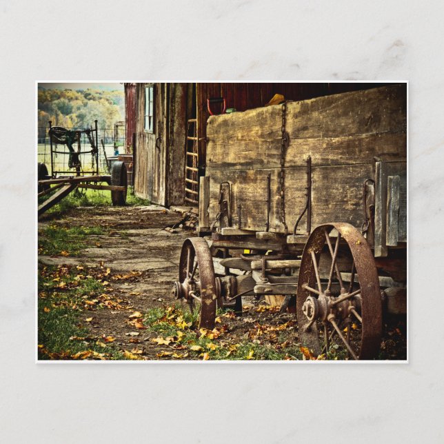 Cartão Postal Old Amish Wagon (Frente)