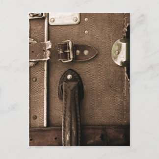 Cartão Postal Old Brown Suitcase