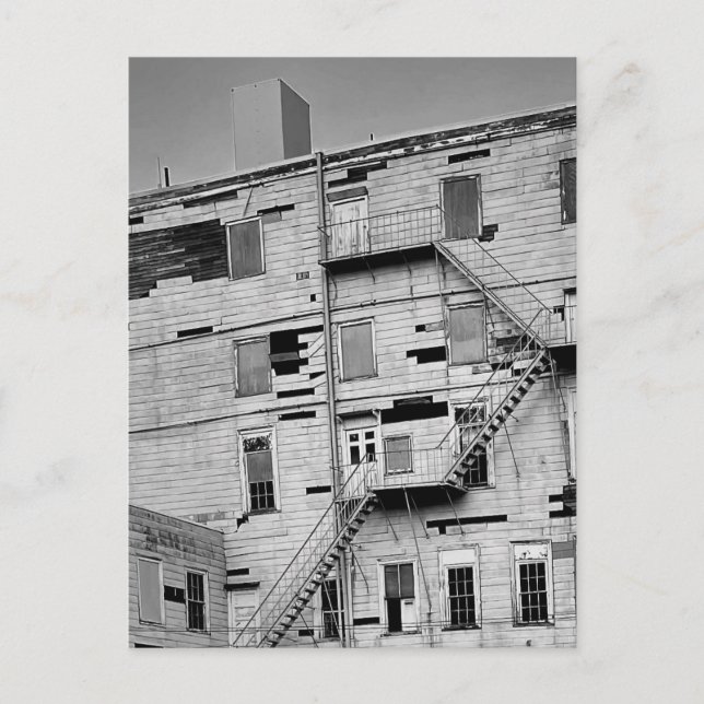 Cartão Postal Old Dilapitated Abandoned Factory Building Photo (Frente)