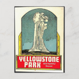 Cartão Postal Old Faithful Yellowstone