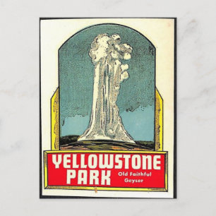 Cartão Postal Old Faithful Yellowstone