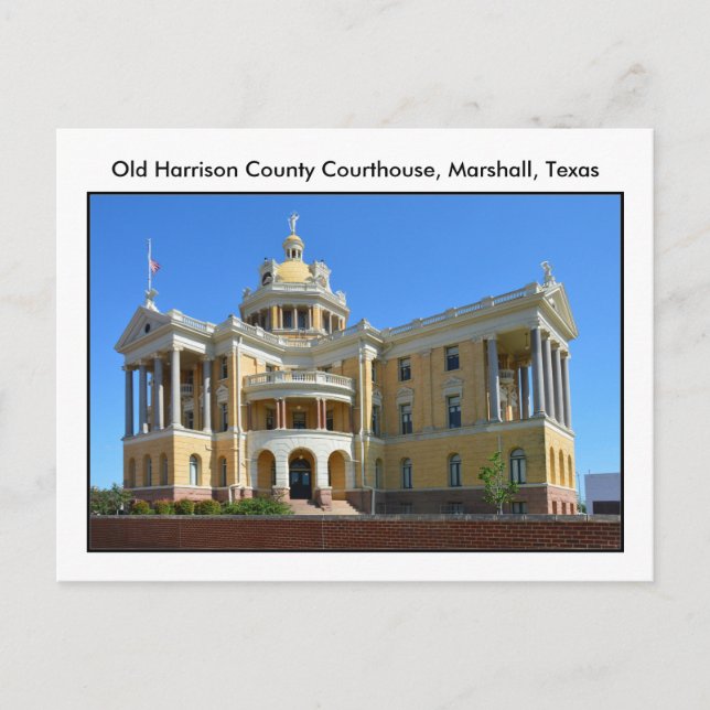 Cartão Postal Old Harrison County Courthouthouthouse, Marshall,  (Frente)