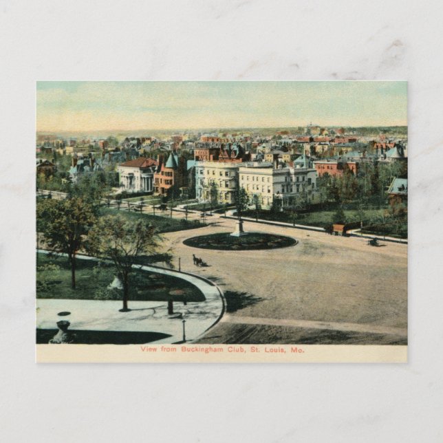 Cartão Postal Old St. Louis MO Panoramic view (Frente)