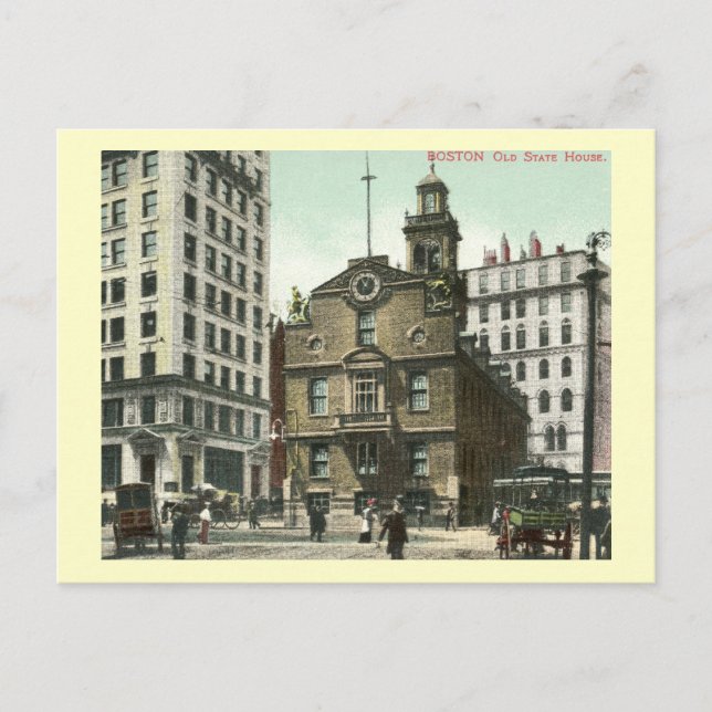 Cartão Postal Old State House, Boston 1905 Vintage (Frente)