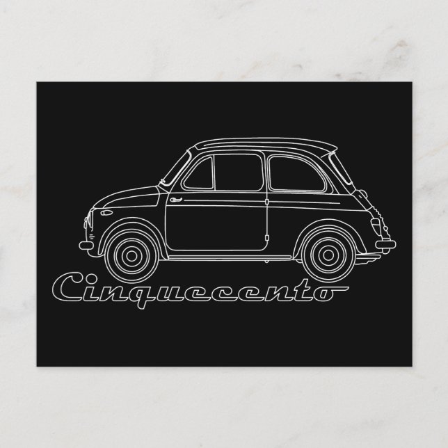 Cartão Postal Oldtimer Fiat Cinquecento Der PUCH 500 Postkarte (Frente)