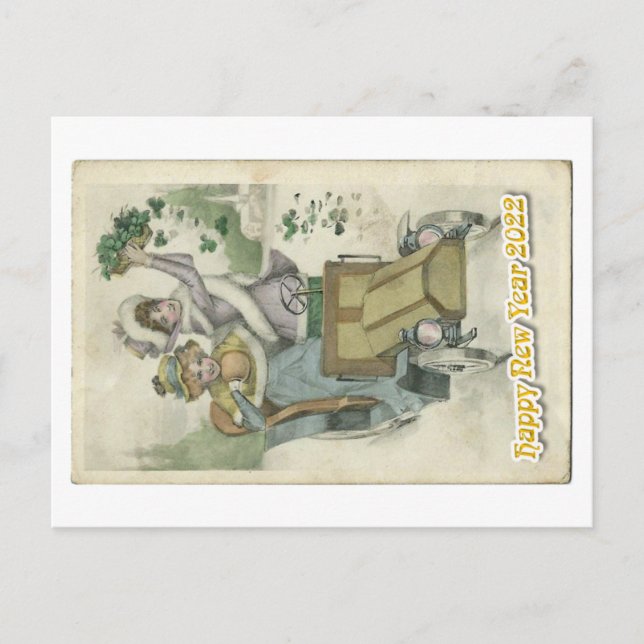 Cartão Postal Oldtimer happy new year 2022 (Frente)