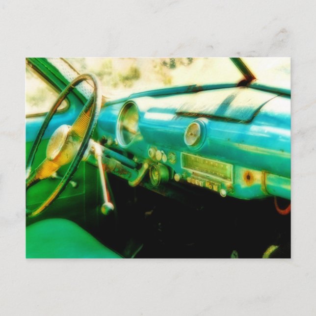 Cartão Postal Oldtimer von innen auf Kuba (Frente)
