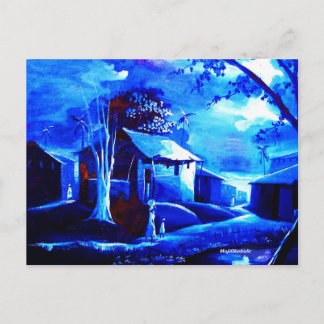 CARTÃO POSTAL ÓLEO DE CASA NA CANVAS DE MOJISOLA A GBADAMOSI OKU