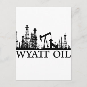 Cartão Postal Óleo Wyatt / Logotipo Preto
