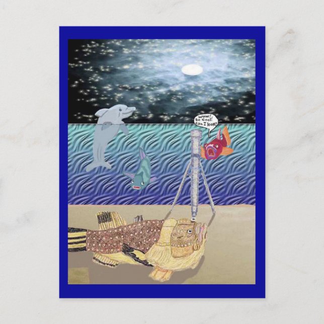 Cartão Postal Olhando A Lua (Frente)