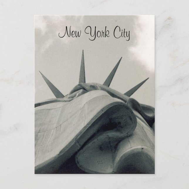 Cartão Postal olhando para a coroa da liberdade (Frente)