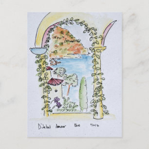 Cartão Postal Olhando para o Mediterrâneo   Eze, França