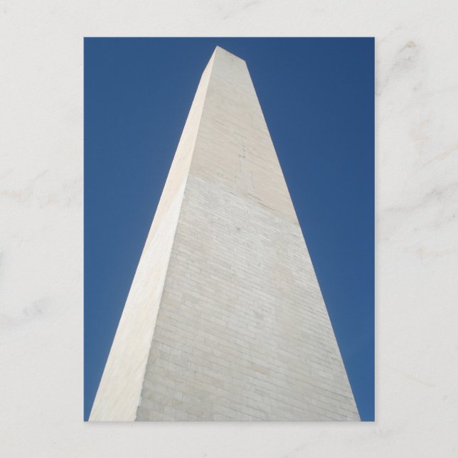 Cartão Postal Olhando para o Monumento de Washington (Frente)