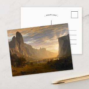 Cartão Postal Olhando para o Vale do Yosemite   Albert Bierstadt