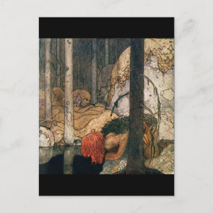 Cartão Postal Olhando para uma Piscina