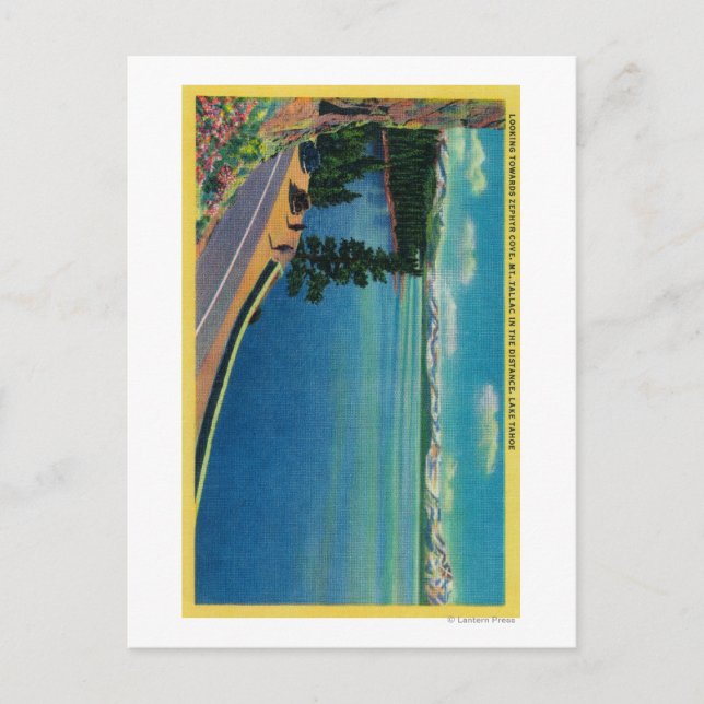 Cartão Postal Olhando para Zephyr Cove, Monte Tallac em (Frente)