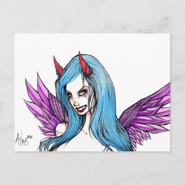 Cartão Postal Olhar devagar para o olho dela (Frente)