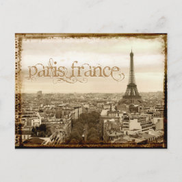 Cartão Postal olhar do vintage de Paris france