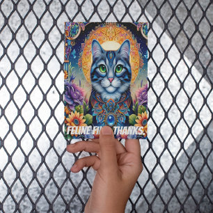 Cartão Postal Olhar Felino: O Gato de Olhos Esmeralda