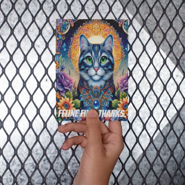 Cartão Postal Olhar Felino: O Gato de Olhos Esmeralda (Criador carregado)