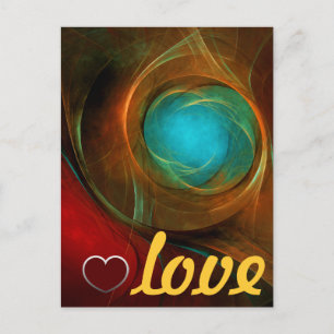 Cartão Postal Olho Azul Moderno Abstrato Arte Refinada Padrão #1