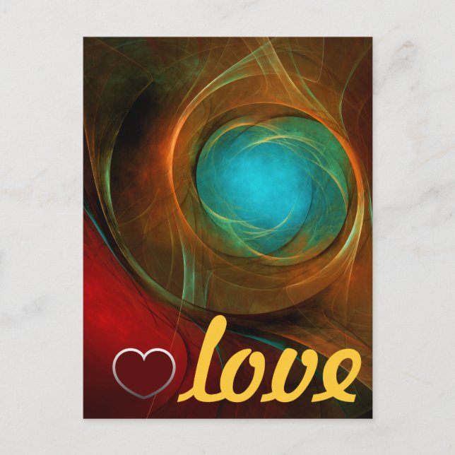 Cartão Postal Olho Azul Moderno Abstrato Arte Refinada Padrão #1 (Frente)