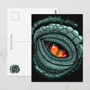 Cartão Postal Olho de Predador Réptil Primitivo