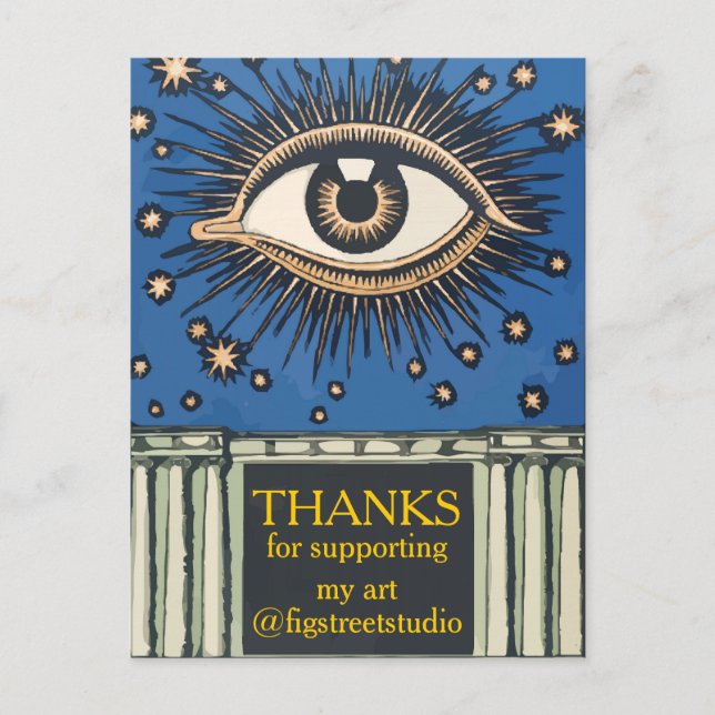 Cartão Postal Olho Grande Obrigado, editar texto (Frente)