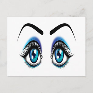 Cartão Postal Olhos Azuis Grandes