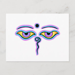 Cartão Postal Olhos de Buda Azul e Roxo.png