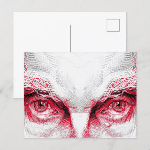 Cartão Postal Olhos do Mal Antigo – Alerta Vermelho