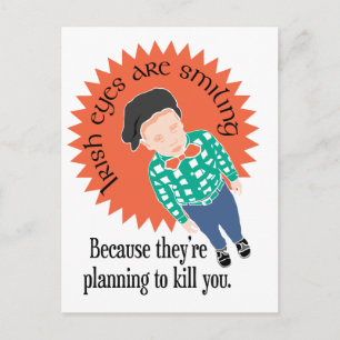 Cartão Postal Olhos Irlandeses estão sorrindo...