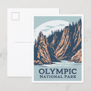 Cartão Postal Olimpiadas National Park Washington EUA Viagem