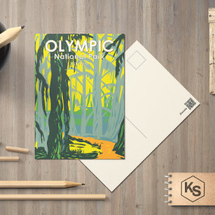 Cartão Postal Olimpiadas National Park Washington Hoh RainForest